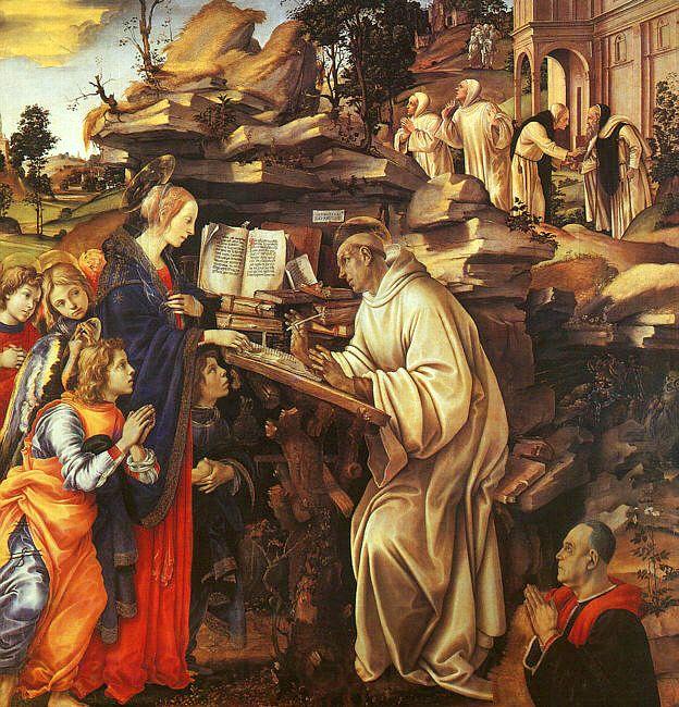 Filippino Lippi The Vision of St.Bernard Norge oil painting art